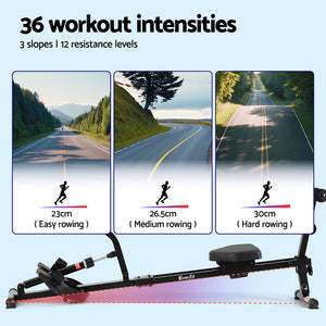 Everfit Hydraulic Rowing Machine | Rower | 12 Levels Resistance | Exercise | Fitness Gym | Cardio