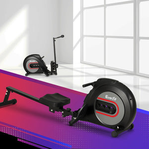 Everfit Rowing Machine | Rower | Elastic Rope Resistance | Fitness Home Cardio | Black