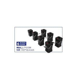 Recirculating 5 Gallon Aeroponic Bucket System | 6 Pot | Smart Indoor Hydro Grow Kit