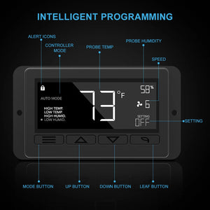 8 Inch Inline Fan With Digital Humidity + Temperature Control | Professional Series