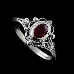 Thialand Bohemian Finger Ring | Purple + Red Options | Size 6-10