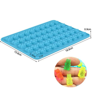 Mini Gummy Bear Silicone Mold Trays | 50 Gummy | Various Colours