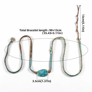 Handmade Turquoise Designer Boho Bracelet | 5 Strand