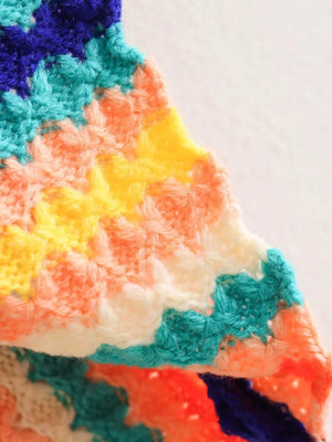 Women's Modern Bohemian Rainbow Striped Sweater | Sizes S-L