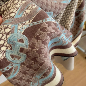 Bohemian Hippie Double - Sided Jacquard Shawl | Imitation Cashmere Scarf | 180x65cm | Lightweight Warm Wrapsc