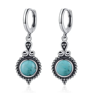 Natural Stone Bohemian Drop Earrings | Kyanite & Moonstone | Assorted Designs