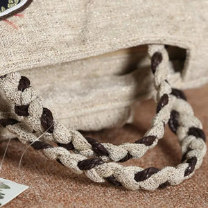 Cool Retro Styled Messenger Bag | Cotton + Linen