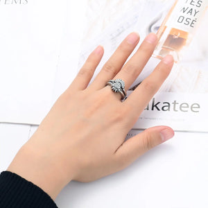 Cremation Urn Finger Ring Set | Sun & Moon Design | Various Colours