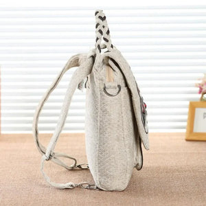 Cool Retro Styled Messenger Bag | Cotton + Linen