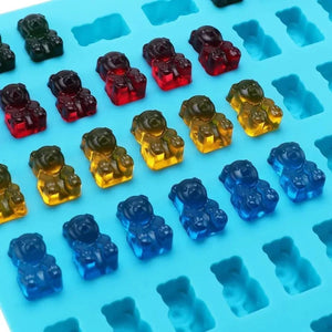 Gummy Bear Mold | Food Grade Silicone | 50 Grids | Various Colours