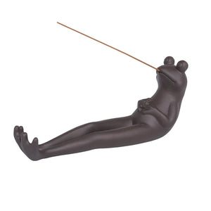 Cool Funny Smoking Frog Incense Stick Burner / Ash Catcher