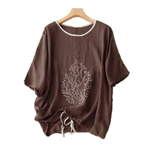 Women's Loose O-Neck Tree Of Life T-shirt | Bohemian Styled | Sizes M-2XL