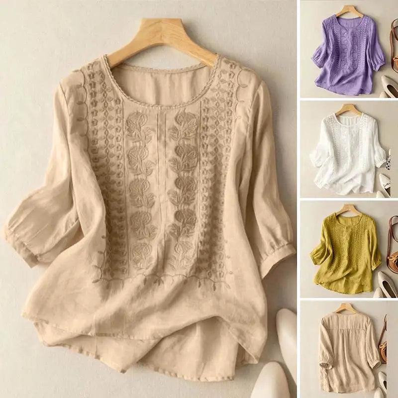Women's Vintage Lace Crochet Blouse | Various Colours | Sizes S-5XL