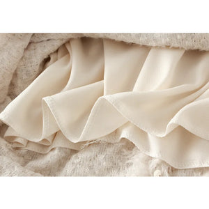 Fluffy Hippie Long Skirt With Sequin | Black Or White | Sizes M-L