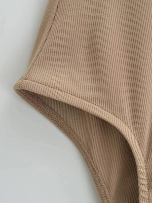 Bohemian Hippie Women's Summer Short Sleeve Knit Bodysuit | Stretchable Slim Fit | Casual Basic O - Neck Jumpsuit | S - L | 10+ Colourstop