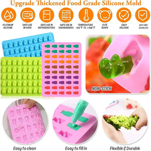 Gummy Bear Mold | Food Grade Silicone | 50 Grids | Various Colours