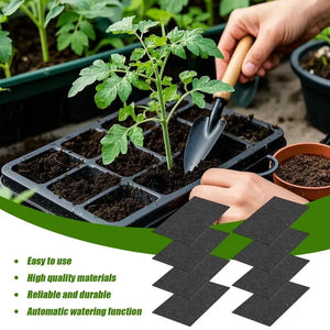 Automatic Plant Watering Capillary Mats | 8 Pack | Reusable Felt Basket Liners