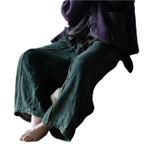Women's Wide Legged Cotton Pants | High Quality | Free Size