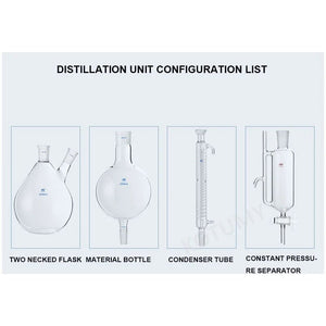 Essential Oil Extraction Separator | Steam Distillation Apparatus with Hot Stove & Graham Condenser | Full Set | 2000ml / 1000ml / 500ml Options