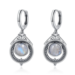 Natural Stone Bohemian Drop Earrings | Kyanite & Moonstone | Assorted Designs