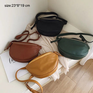 Women's Large Leather Styled Bum Bag | 23 X 8 X 19cm