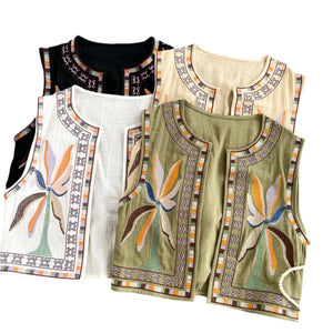 Cute Women's O-Neck Vest | Bohemian Styled | Various Colours