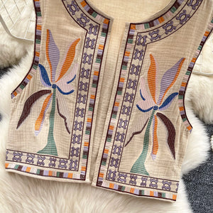 Cute Women's O-Neck Vest | Bohemian Styled | Various Colours