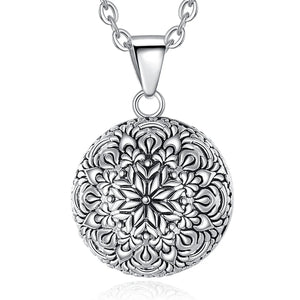 Pregnancy Harmony Ball Necklace With Flower Of Life Design | 2 Designs