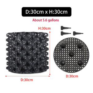 Root Control Air Pruning Nursery Pots | Fast Root Growth Training Containers | 9 Sizes | Durable Black PVC | Bonsai, Trees & Transplanting