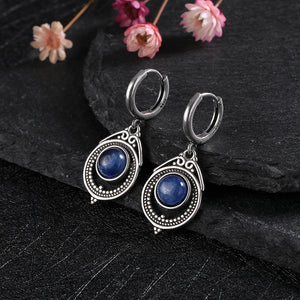 Natural High Quality Hooped Kyanite Bohemian Earrings