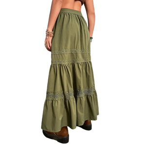 Green Vintage Hippie Festival Skirt | Sizes S-L