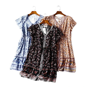 Cute Hippie Floral Light Beach Dresses | Various Colours | Sizes S-L
