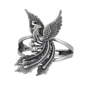 Bohemian Phoenix Silver Finger Ring | Certified 925 Sterling Silver
