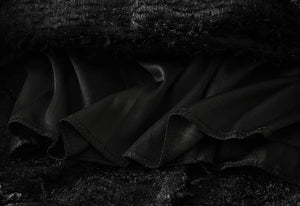 Fluffy Hippie Long Skirt With Sequin | Black Or White | Sizes M-L