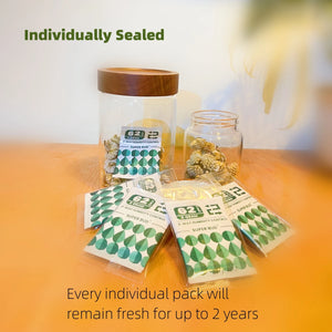 10 Pack | 2-Way Humidity Control Packs | 4g or 8g | 62% RH Moisture Balancers | Keeps Herbs, Spices & Flower Buds Fresh