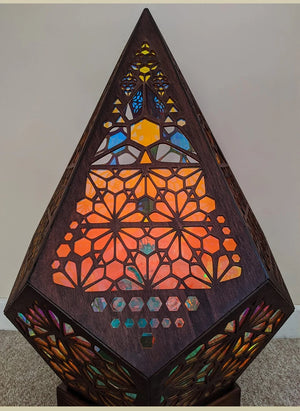 Bohemian Wooden Led Projection Night Lamp