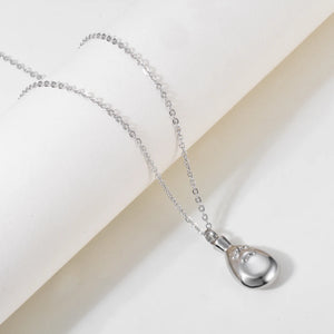 Pet Urn Necklace | Stainless Steel | Paw Print Water Drop | Funnel Kit