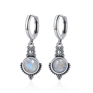Natural Stone Bohemian Drop Earrings | Kyanite & Moonstone | Assorted Designs
