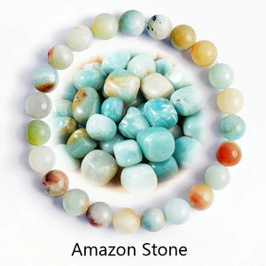 Genuine Natural Stone Bracelet Man Natural Flower Green Gemstone Beads Jewelry for Women Bohemia Style Elastic Bangle Wholesale