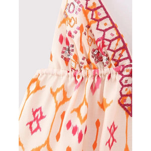 Women's Pink Bohemian Sleeveless Spaghetti Strap Vneck Top | XS - L