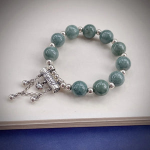 Elegant Bohemian Emerald Beaded Bracelet | 925 Silver