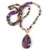 Hand Crafted Purple Bohemian Tear Drop Pendant Necklace