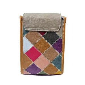 Genuine Leather Cute Patchwork Messenger Bag | Various Colours