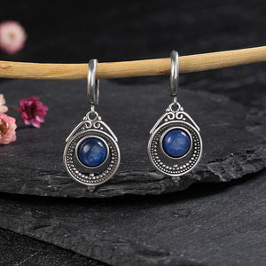 Natural High Quality Hooped Kyanite Bohemian Earrings