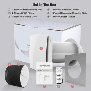 Heat Recovery Ventilation System | Single Room Air Recuperator with Smart App Control | 240V Quiet Fresh Air System