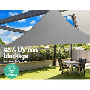 Shade Sail | 3x3x4.3m | Triangle | 280GSM | 98% | Grey Shade Cloth