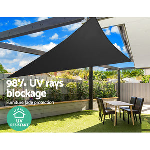 Shade Sail | 5x5x5m | Triangle | 280GSM | 98% | Black Shade Cloth