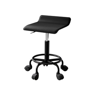 Salon Stool | Square Swivel Chair | Black