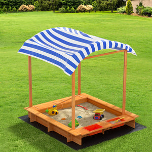 Sandpit | Wooden Sandbox | Canopy Water Basin | Toys 146CM