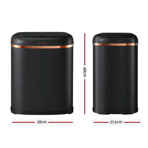 Devanti Sensor Bin | 38L | Motion Activated | Black